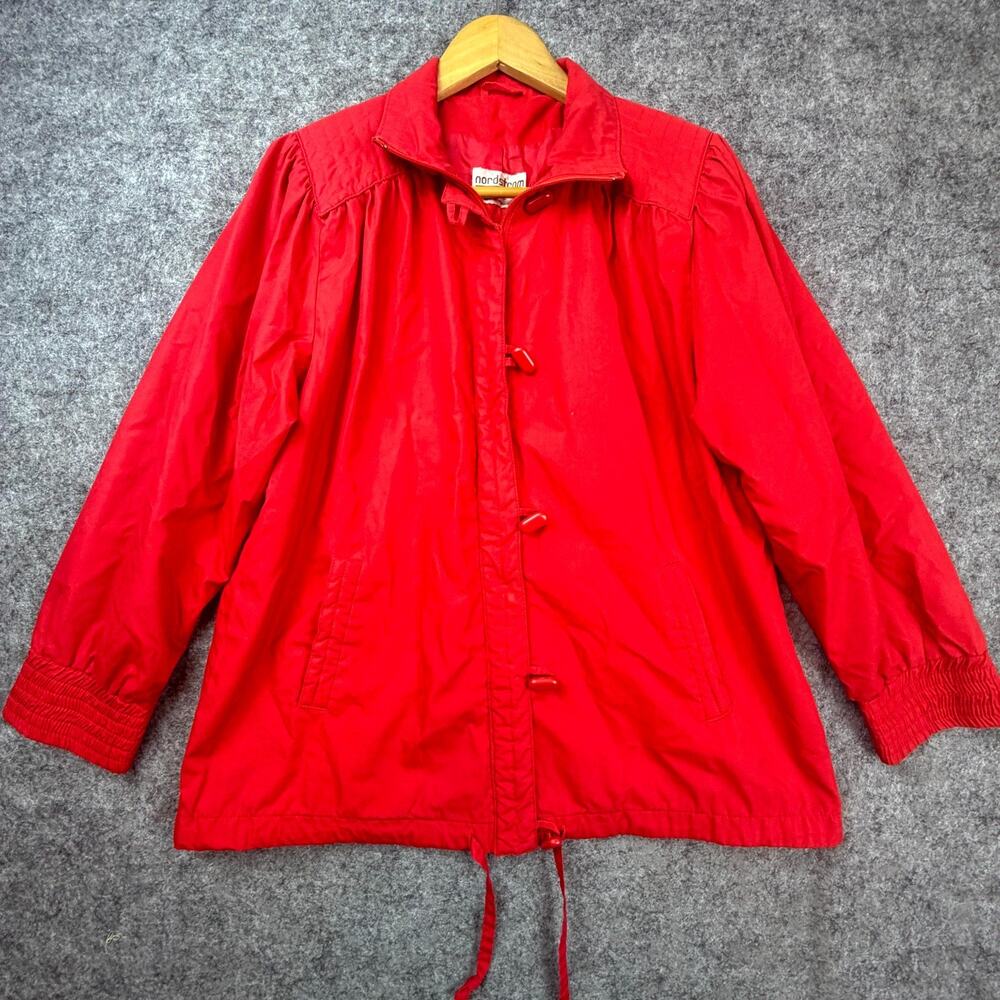Vintage Nordstrom Town Square Jacket Womens 8 Petite Red Parisian Chic Coastal‎
